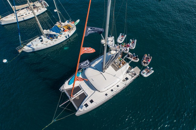 image Featured Sailing School: Blue Pacific Yachting top view of yachts